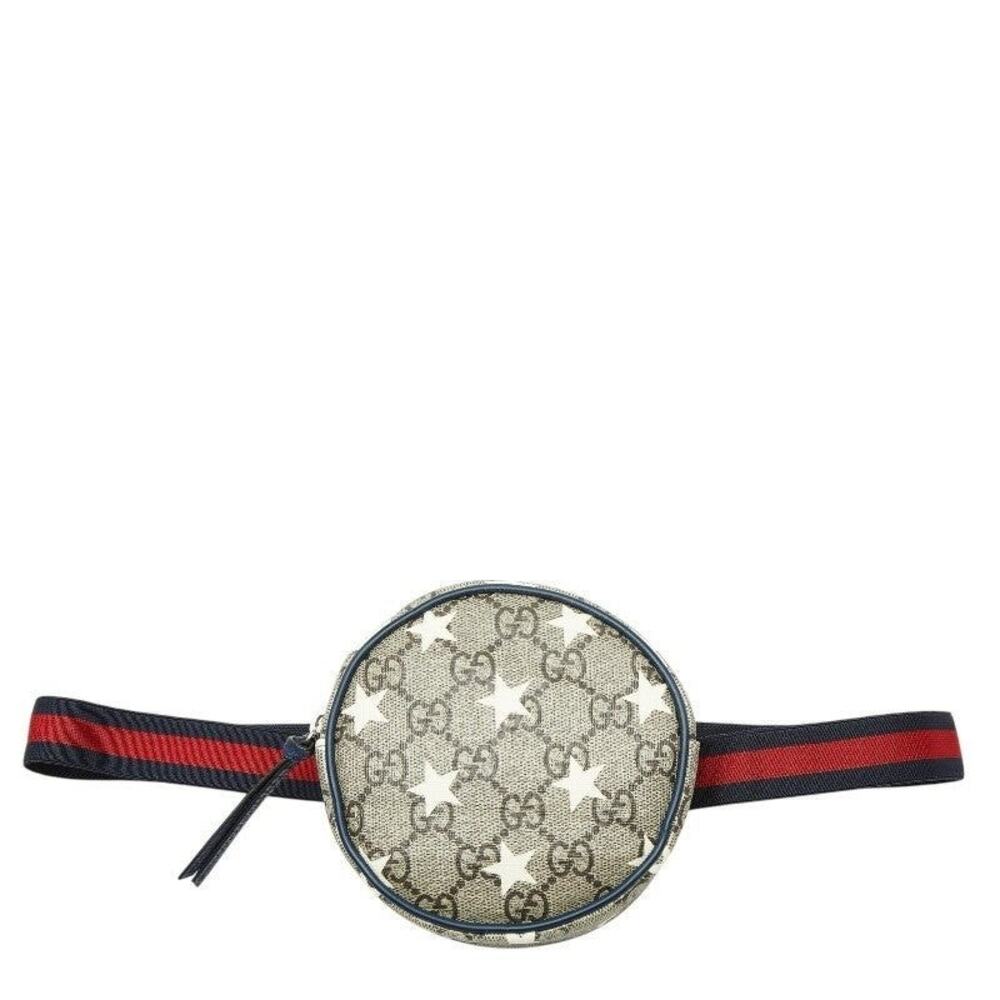 Gucci GG Supreme Star Waist Bag Beige